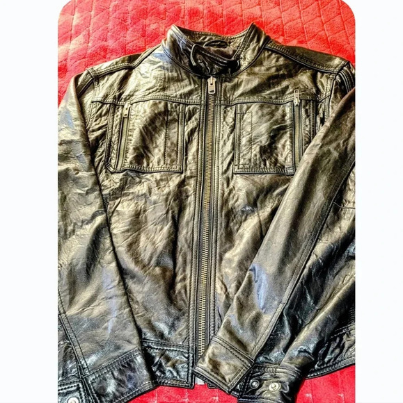 Murano Lambskin Leather Jacket Men's Large Like New - Picture 10 of 10